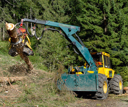 Skidder für Forstwirtschaft - HSM 904ZL - HSM - Hohenloher Spezial-Maschinenbau GmbH & Co. K - mit Greifer