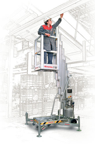 Hubmastbühne mit Eigenantrieb - ZP 150 - Faraone Industrie Spa - elektrisch / für den Innenbereich / für Außenbereich