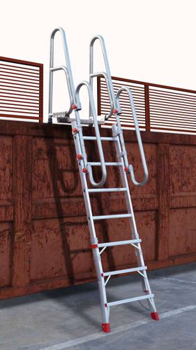 Aluminiumleiter - SCRT series - Faraone Industrie Spa - teleskopisch / versenkbar / Plattform