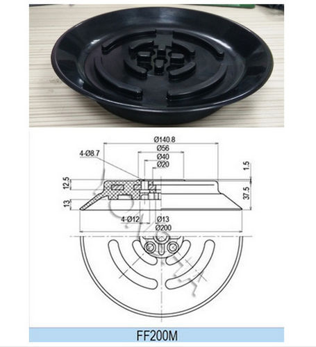 Runder Saugnapf - PFG-200-N - TBM LIMITED - flach / Multifunktion / Gummi