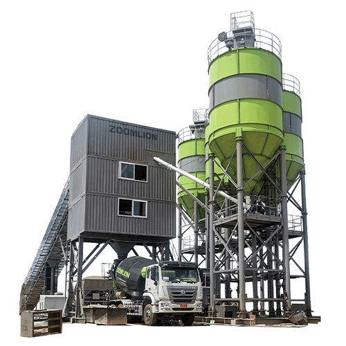 Festinstallierte Betonmischanlage - HZS60P - Zoomlion Heavy Industry Science & Technology Co., - mit Bandförderer