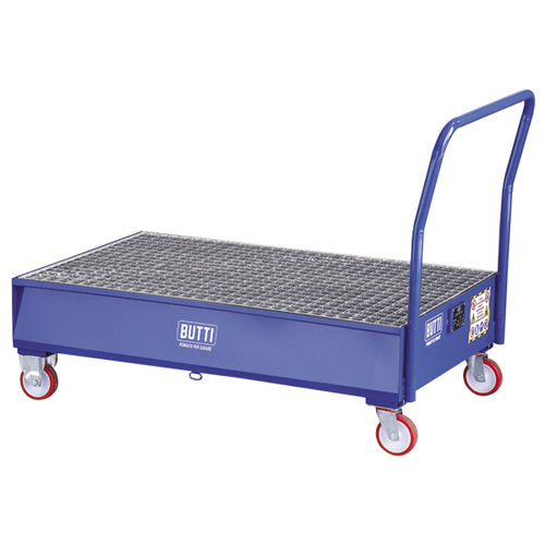 Auffangwanne für 2 Fässer - 822ER - BUTTI - Stahl / mobil / mit verzinktem Gitterrost
