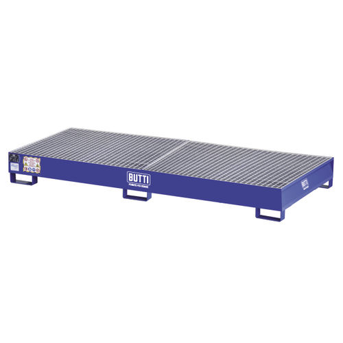 Auffangwanne für IBC-Container - 8070V2C - BUTTI - für Fässer / Stahl / mit verzinktem Gitterrost