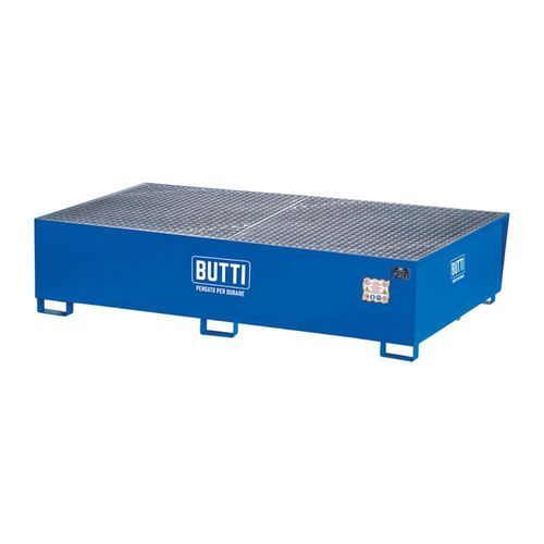 Auffangwanne für Regal - 8080V4C - BUTTI - Stahl / mit verzinktem Gitterrost / mit abnehmbarem Rost