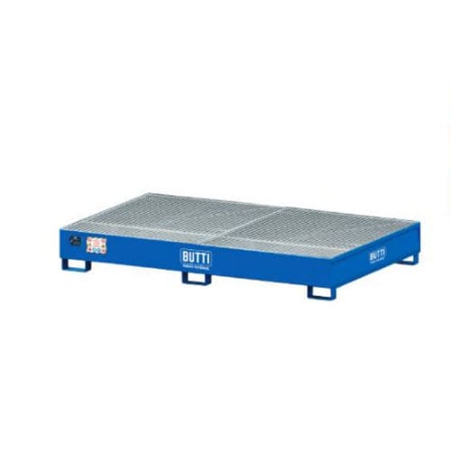 Auffangpalette für Fässer - 8070V2C - BUTTI - Metall / mit verzinktem Gitterrost