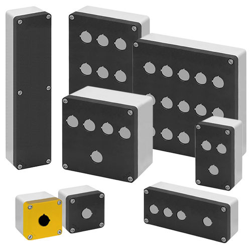 Gehäuse für Drucktaster - New Elfin - wandmontiert / rechteckig / Aluminium