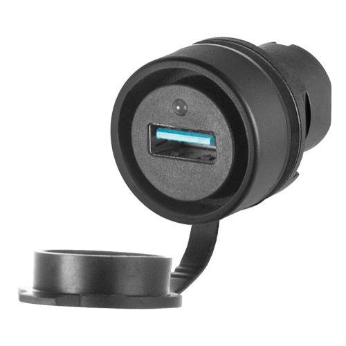 Elektrischer Steckverbinder / Steckdose - 020PUSB - New Elfin - Stromversorgung / USB / rund