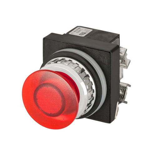 Pilzdrucktaster - New Elfin - Federdruck / IP65 / beleuchtet