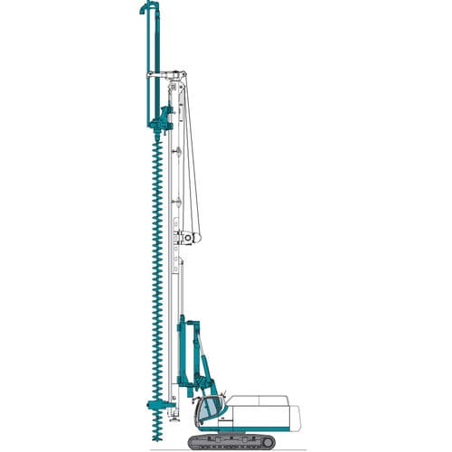 Hydraulischer Stangenbohrer - CASAGRANDE - Foundation Division - schrägverzahnt / kontinuierlich / Pfahl