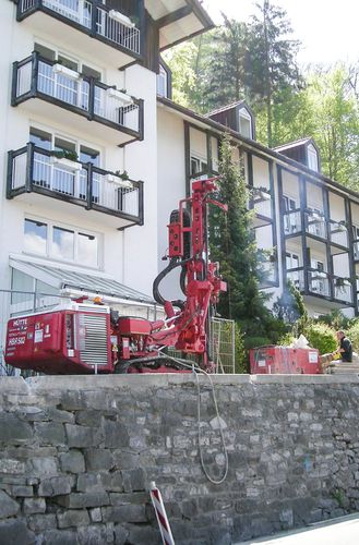 Geotechnische-Bohrgerät - HBR 502-2 - HÜTTE Bohrtechnik - Stabilisierung / Multifunktion / auf Raupen
