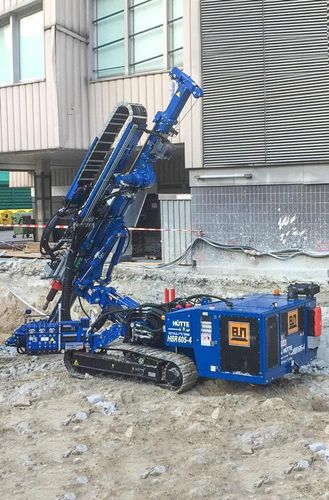 Bohrgerät zur Bodenuntersuchung - HBR 605-4 - HÜTTE Bohrtechnik - Stabilisierung / drehbar / hydraulisch