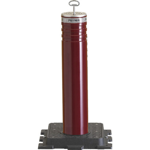 Halbautomatischer versenkbarer Poller - 127/P 600SA - PILOMAT - pneumatisch / für Fußgängerzone / Stahl