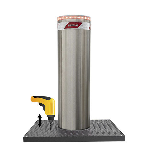 Halbautomatischer versenkbarer Poller - 275/K4 900SA - PILOMAT - pneumatisch / Hochsicherheit