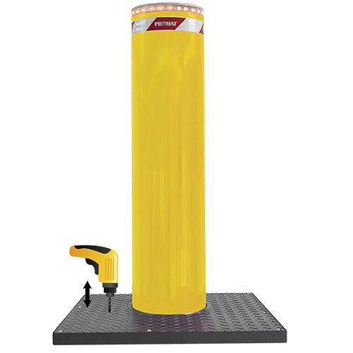 Halbautomatischer versenkbarer Poller - 275/M30 1200SA - PILOMAT - pneumatisch / Hochsicherheit