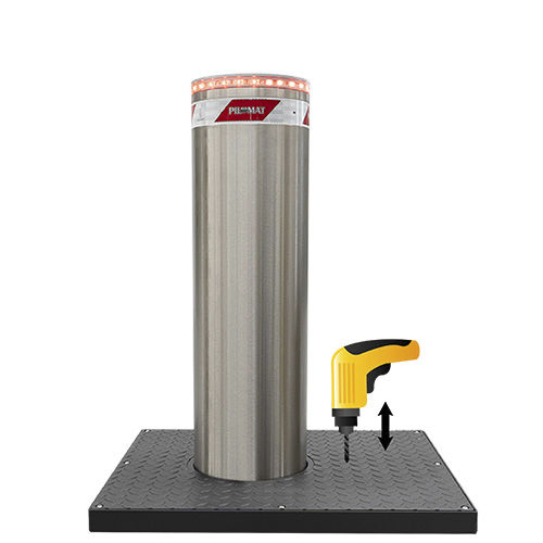 Manueller versenkbarer Poller - 275/K12 900SA - PILOMAT - pneumatisch / Hochsicherheit