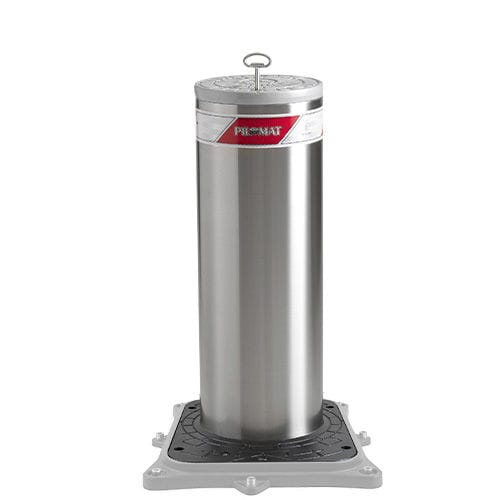 Halbautomatischer versenkbarer Poller - 220/P 600SA - PILOMAT - pneumatisch / für Fußgängerzone / Edelstahl
