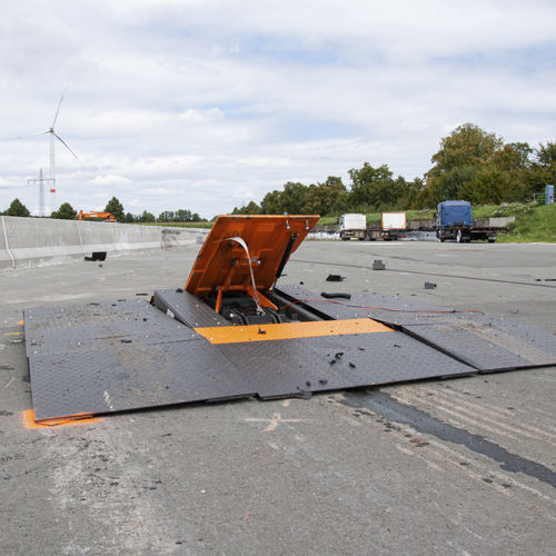 Manueller versenkbarer Poller - RBM  - PILOMAT - hydraulisch / road-blocker