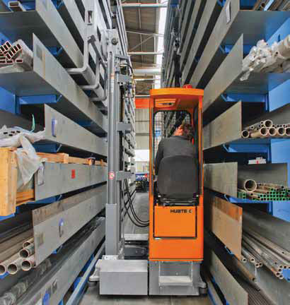 Elektrischer Seitenstapler - 2121  - HUBTEX - Sitz / für Materialumschlag / für enge Gänge