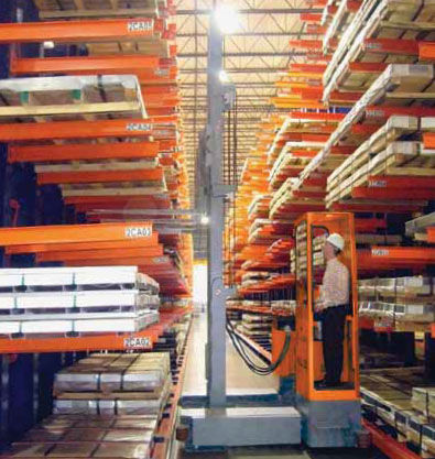 Elektrischer Seitenstapler - 2140 - HUBTEX - Stand / für Materialumschlag / für enge Gänge