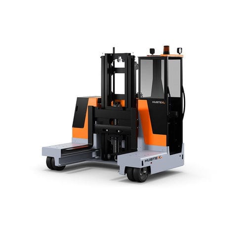 Seitenstapler mit 3 Rädern - BASIX - HUBTEX - elektrisch / Sitz / für den Innenbereich