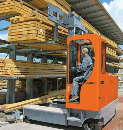Elektrischer Seitenstapler - 2125 - HUBTEX - Sitz / für Materialumschlag / multidirektional