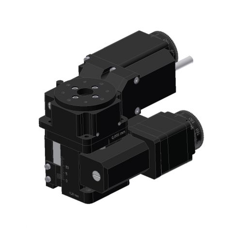 Vertikaler Positioniertisch - MLVT-40-13+RTHM-174 - IntelLiDrives, Inc. - drehbar / motorisiert / 2-Achs