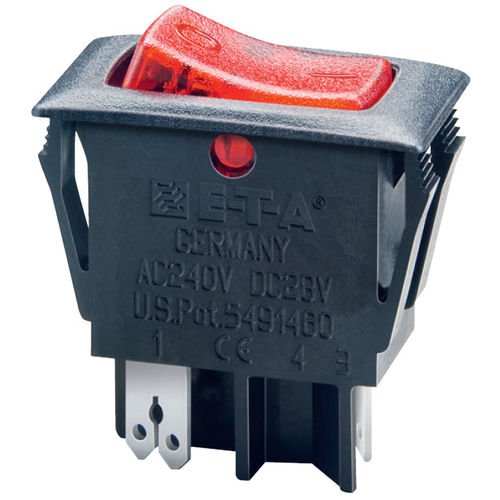 Thermoschutzschalter - 1410-F1 series - E-T-A - Niederspannung / mit manueller Rücksetzung / Wipp