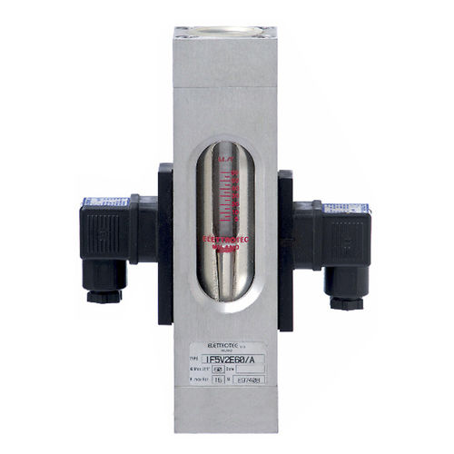 Kolben-Durchflusswächter - IF…V2E - ELETTROTEC s.r.l. - für Flüssigkeiten / Edelstahl / Messing
