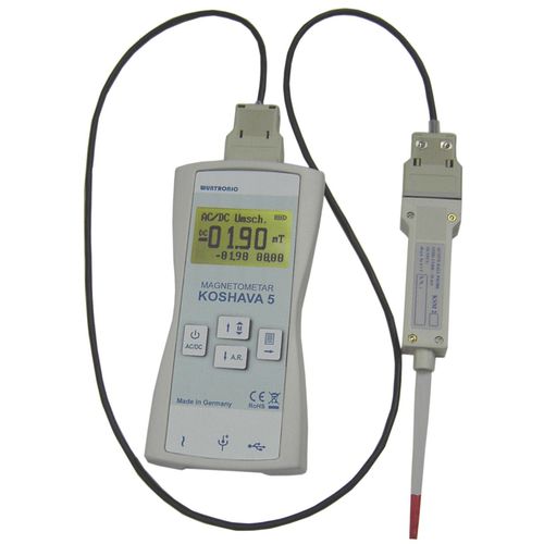 Tragbarer Gaussmeter - KOSHAVA 5 - WUNTRONIC GmbH - Teslameter / USB / Handgerät