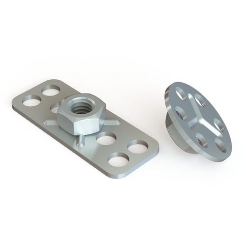Verbindungsplatte mit Mutter - DRC series - Specialinsert s.r.l. - zum Kleben / gegossen / Edelstahl