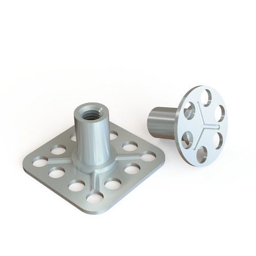 Verbindungsplatte mit Hülse - BRC series - Specialinsert s.r.l. - zum Kleben / gegossen / zum Laminieren