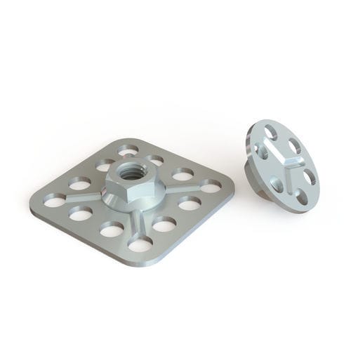 Verbindungsplatte mit Mutter - DFC series - Specialinsert s.r.l. - zum Kleben / gegossen / Edelstahl