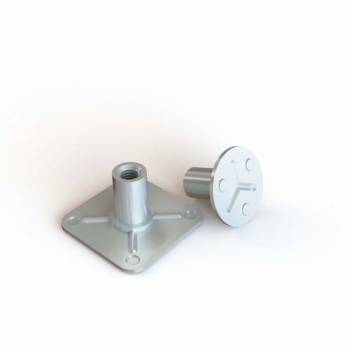 Verbindungsplatte mit Hülse - BRCY series - Specialinsert s.r.l. - zum Kleben / gegossen / Edelstahl