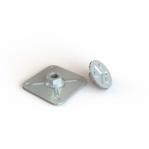 Verbindungsplatte mit Mutter - DFCY series - Specialinsert s.r.l. - zum Kleben / gegossen / Edelstahl