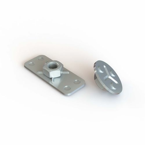 Verbindungsplatte mit Mutter - DRCY series - Specialinsert s.r.l. - zum Kleben / gegossen / Edelstahl