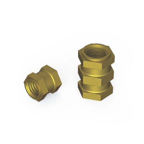 Sechseckiger Einsatz - ES series - Specialinsert s.r.l. - Gewinde / Messing / für Thermoplaste