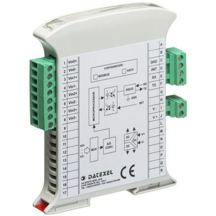 Analoges Eingangsmodul - DAT3016 - DATEXEL SRL - Modbus RTU / RS-485 / RS-232