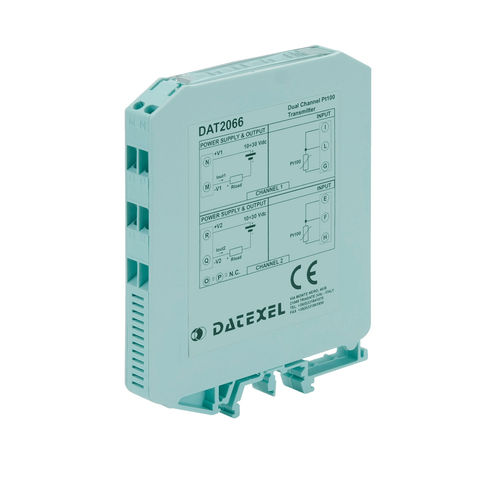 DIN-Schienen-Temperaturmessumformer - DAT2066 - DATEXEL SRL - Pt100 / 2-Kanal / 4-20 mA