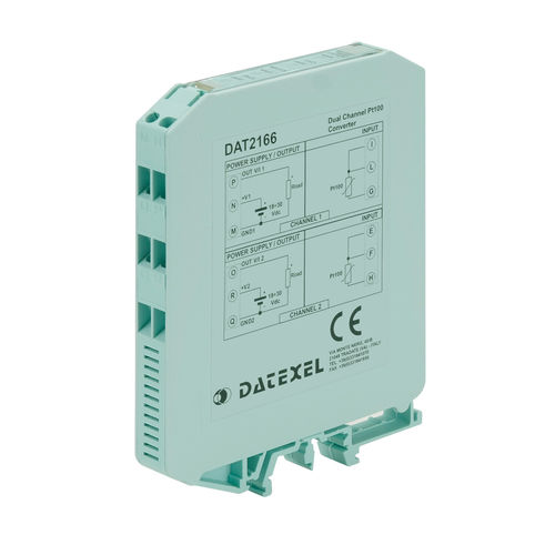 Analog-Wandler - DAT2166 - DATEXEL SRL - 2 Analogausgänge / für RTD-Sensor / für DIN-Schiene