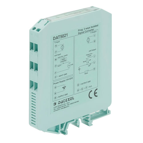 Signalwandler - DAT5021 - DATEXEL SRL - Spannung / Strom / 1 Analogeingang / 1 Analogausgang