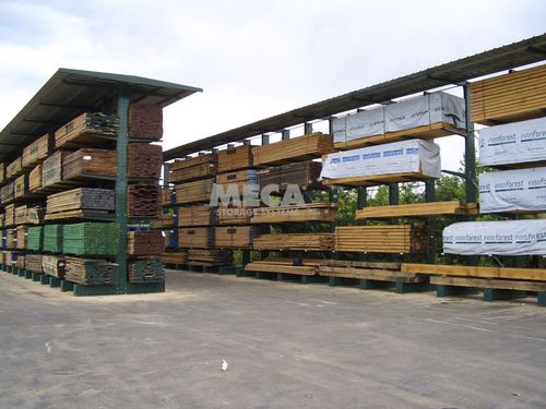 Regal für den Einsatz im Freigelände - MECA STORAGE SYSTEMS - Kragarm / Langgut / Dach