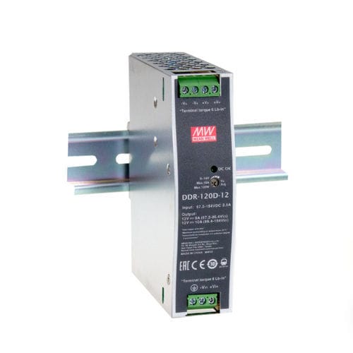 DC-DC-Wandler / Spannungsbereich Eingang 2:1 - DDR-120A-24 - Sunpower UK - Hochleistung / für DIN-Schiene / EN50155