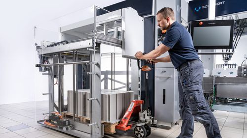 Beschicker für Karton - TLM Comfort - Gerhard Schubert GmbH - Band / Vakuum / für Verpackungsmaschinen