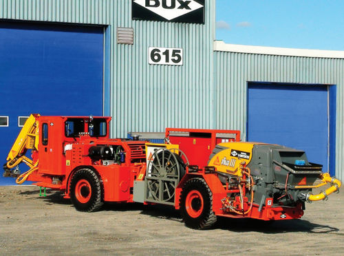 Betonspritzmaschine - S1-SHOTCRETER - DUX MACHINERY CORPORATION - mit Gelenkarm