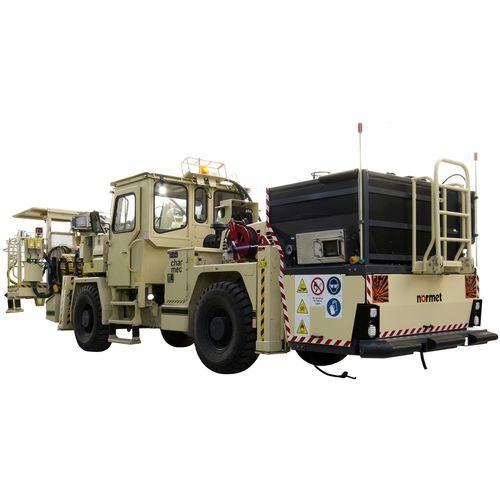 Fahrzeug für Sprengstoff-Transport und  -Aufladung (Emulsion) - CHARMEC MC 605 D(V) - Normet - für Untertagebau / elektrisch