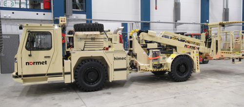 LKW-montierte Teleskoparbeitsbühne - HIMEC MF 905 - Normet - elektrisch / für Tunnel / für Untertagebau