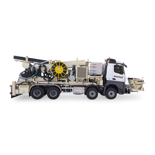 Fahrzeug für Tunnelbohrung - SPRAYMEC NORRUNNER 140 DVC - Normet - elektrisch / Raupen