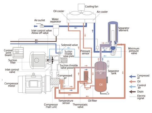 Doppelschrauben-Kompressor - Exact Air - Anest Iwata - Luft / mit Elektromotor / stationär