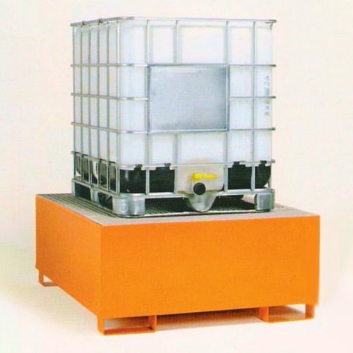 Auffangwanne für Cubitainer - BS112 1C - VEAB - für 1 Fass / Stahl / mit verzinktem Gitterrost