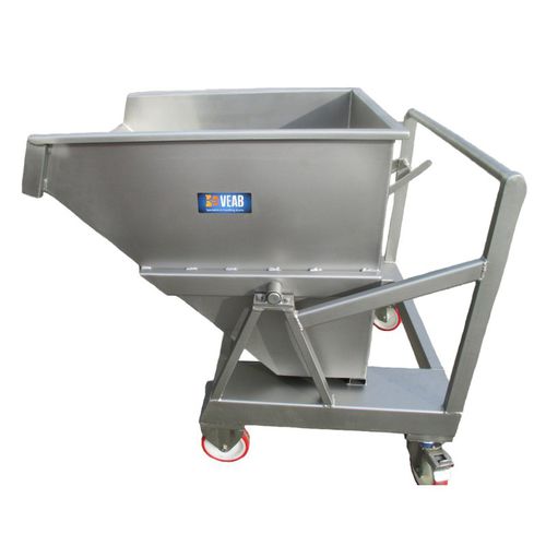 Edelstahl-Kippbehälter - BS125 INOX - VEAB - Stahl / für Gabelstapler / Roll